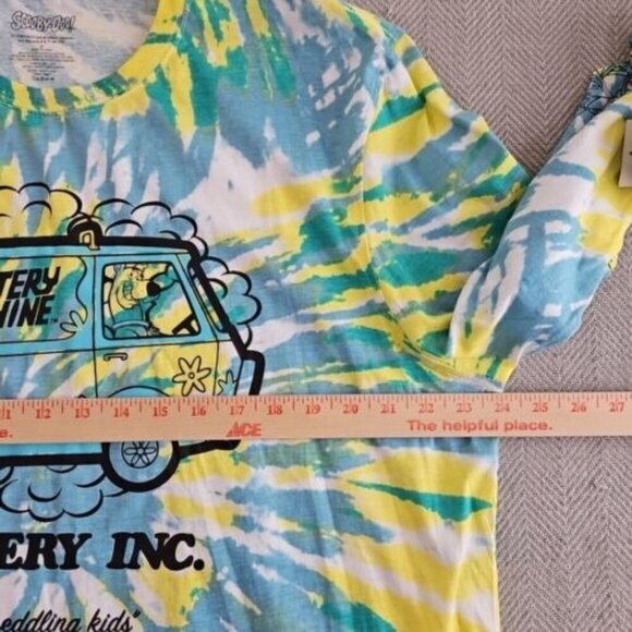 Scooby-Doo Mystery Machine Long Sleeve Tie-Dye T-Shirt Men's XL New w/ Tag - Picture 7 of 10